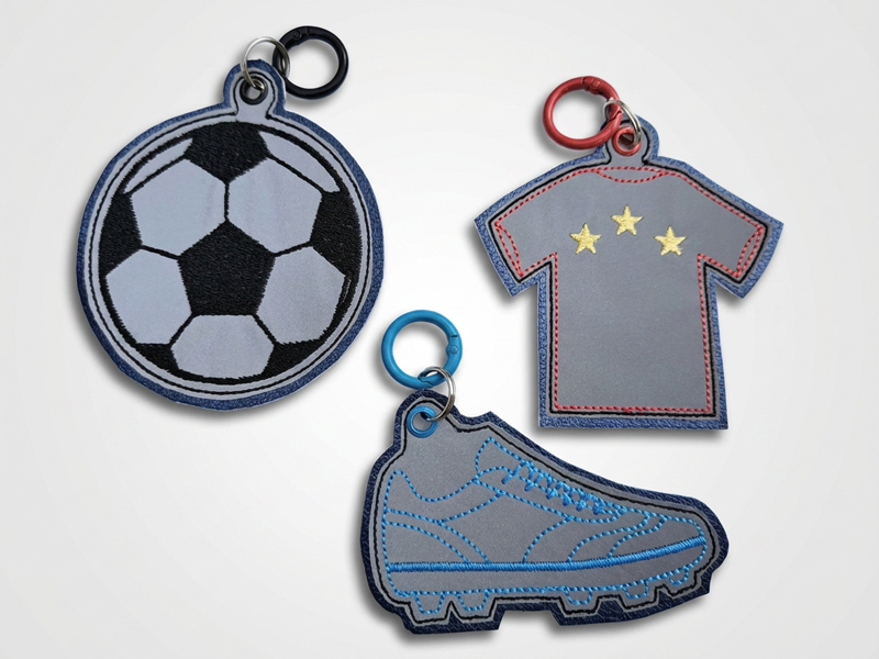 Lichtstück Anhänger Fußball - ITH-Stickdatei